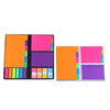 Self-adhesive coloured waterproof memo oem pink plastic bookmark box film cartoon book custom pet semi translucent sticky notes