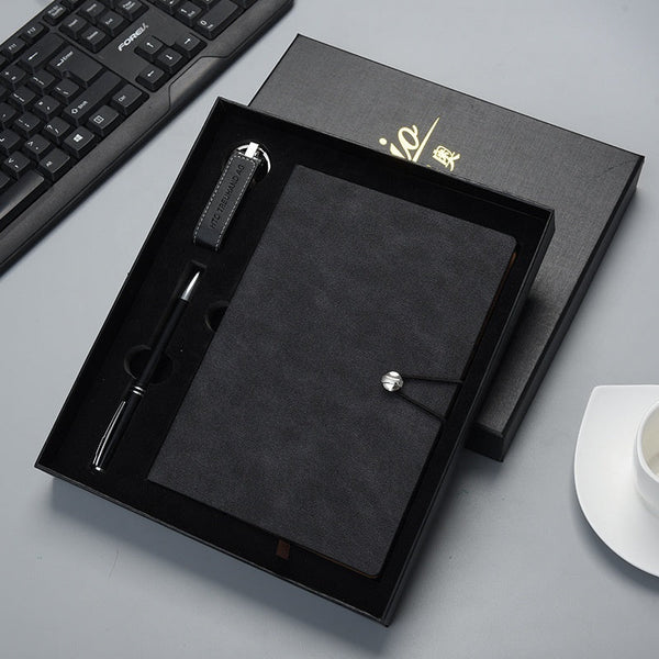 Wholesale Personalised Practical PU Leather Material Customize Pen Notebook Promotional Office Gift Set