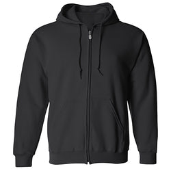Custom Printing 285g 50% Cotton 50% Polyester Fabric New Style Full Zip Up Men's Hoodie
