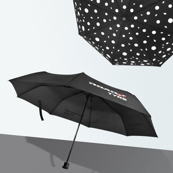 Customize manual open black portable gift custom logo rain compact travel 3 fold umbrella folding