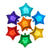 18 Inch Star Foil Balloons, 21pcs Multi Mylar Helium Balloons Rainbow Balloons for Party Decoration