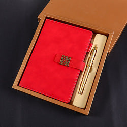 Luxury office Pen and PU Leather sets give aways Business Notebook Corporate Gift Set for women men