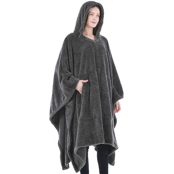 Lightweight oversized pocket wearable blankettv blanket hoodie with sleeves
