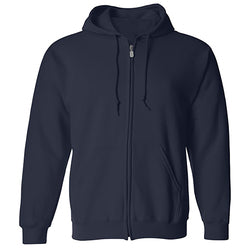 Custom Printing 285g 50% Cotton 50% Polyester Fabric New Style Full Zip Up Men's Hoodie