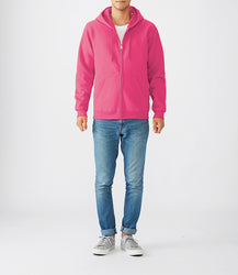 Custom Printing 285g 50% Cotton 50% Polyester Fabric New Style Full Zip Up Men's Hoodie