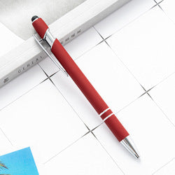 Promotional Metal Aluminum Rod Spraying 2 In1 Press Type Touch Screen Pen Promotion Gift Advertising Custom Ballpoint Pen