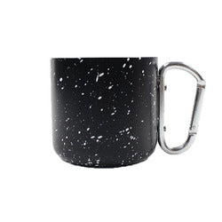 Custom printing camper sublimation handle religious mugs stainless steel cup campfire camping metal carabiner mug