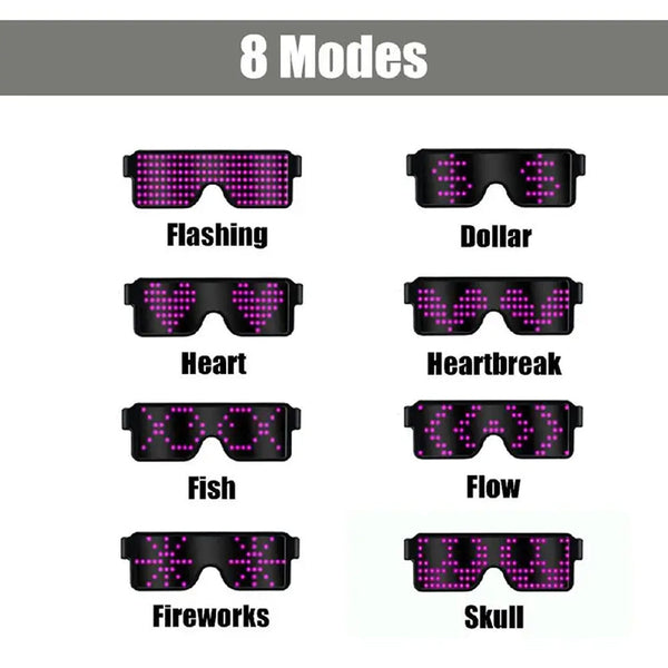 LED luminous glasses party supplies lights party glasses concert bar music festival Glow Led Light Up glasses
