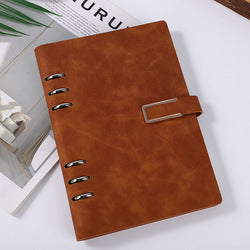 Luxury Gifts Promotional Business Office Style Fabric Imitation Leather Cover Detachable A5 Loose Leaf Notebooks