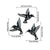 3pc Black Metal Hummingbird Wall Iron Decor Hollow Art Bird Sculpture Ornament Waterproof Hanging Figurines Garden Home