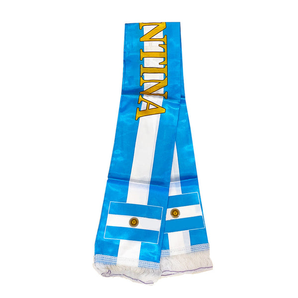 Comfortable General Waterproof Breathable Screen Printing Sublimation Satin Football Fan Scarf