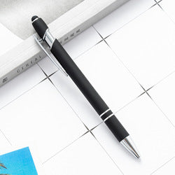 Promotional Metal Aluminum Rod Spraying 2 In1 Press Type Touch Screen Pen Promotion Gift Advertising Custom Ballpoint Pen