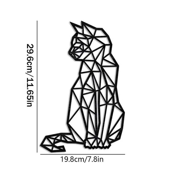 1PC Hanging Linear Cat Iron Wall Decoration Metal Wall Decor Living Room Study Wall Hanging Home Art
