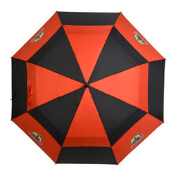Custom logo 60 inch double canopy sturdy storm printed branded large canopy extra strong golf umbrella