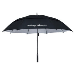 Custom logo 60 inch double canopy sturdy storm printed branded large canopy extra strong golf umbrella