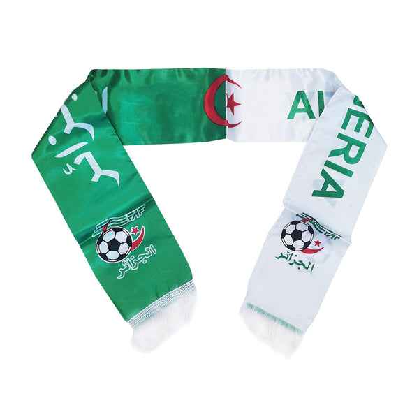 Comfortable General Waterproof Breathable Screen Printing Sublimation Satin Football Fan Scarf