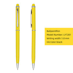 Hot selling metal ballpoint pen stylus pen aluminium promotional advertising ball pen with logo