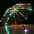 Printed Flashlight LED Lighting Bubble Dome Oversized Transparent Custom Clear Umbrella