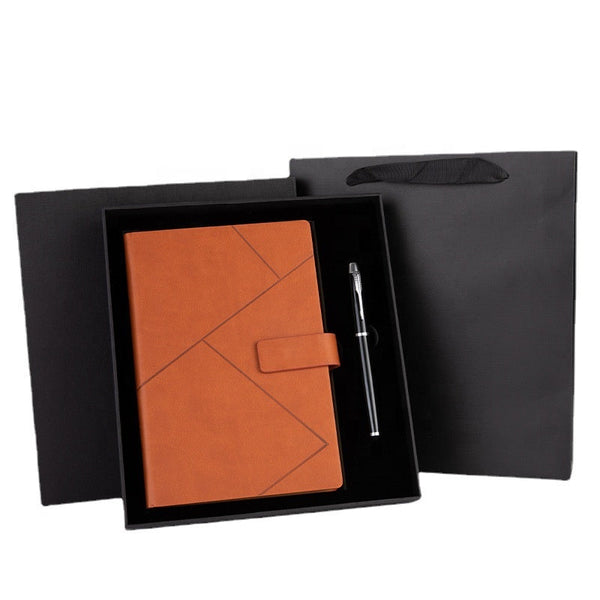 Wholesale Personalised Practical PU Leather Material Customize Pen Notebook Promotional Office Gift Set
