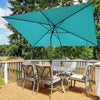 6.5 x 10ft Rectangular Patio Umbrella Outdoor Market Table Umbrella with Push Button TiltBeach Umbrella with Push Button Tilt