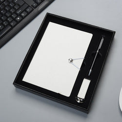Wholesale Personalised Practical PU Leather Material Customize Pen Notebook Promotional Office Gift Set
