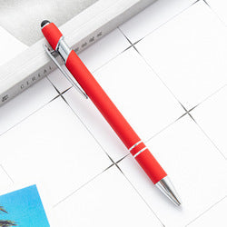 Promotional Metal Aluminum Rod Spraying 2 In1 Press Type Touch Screen Pen Promotion Gift Advertising Custom Ballpoint Pen