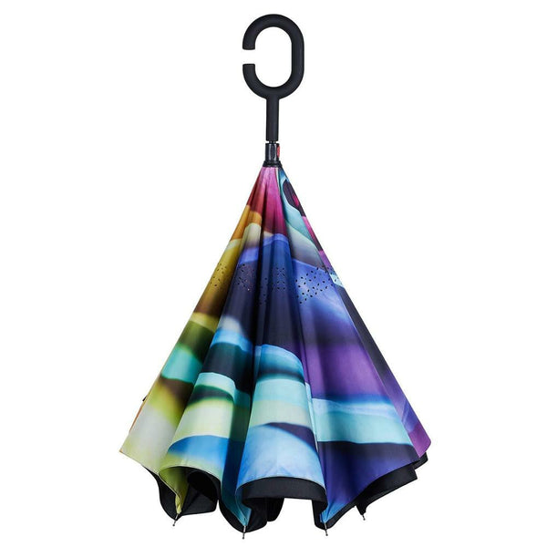 Wholesale Custom C Handle Windproof Reverse Invert Umbrella Double Layer Umbrella