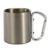 Custom printing camper sublimation handle religious mugs stainless steel cup campfire camping metal carabiner mug
