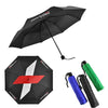 Customize manual open black portable gift custom logo rain compact travel 3 fold umbrella folding