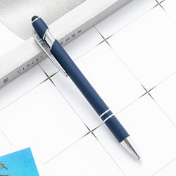 Promotional Metal Aluminum Rod Spraying 2 In1 Press Type Touch Screen Pen Promotion Gift Advertising Custom Ballpoint Pen