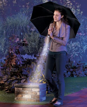 Lightweight Compact Automatic Folding Umbrella with 180 Rotating LED Flashlight Travel Umbrella