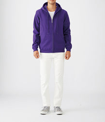 Custom Printing 285g 50% Cotton 50% Polyester Fabric New Style Full Zip Up Men's Hoodie