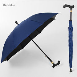 Long Handle Automatic Crutch Umbrella Walking Cane Stick Umbrella