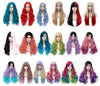 Wholesale Party Women Curly Straight Half Black White Hair Cosplay Wig Halloween Synthetic Cosplay Wigs