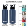 BPA Free Wide Mouth Sport Water Bottle Double Wall Stainless Steel Vacuum Flask Custom Logo with Handle Lid