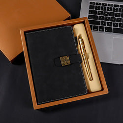 Luxury office Pen and PU Leather sets give aways Business Notebook Corporate Gift Set for women men