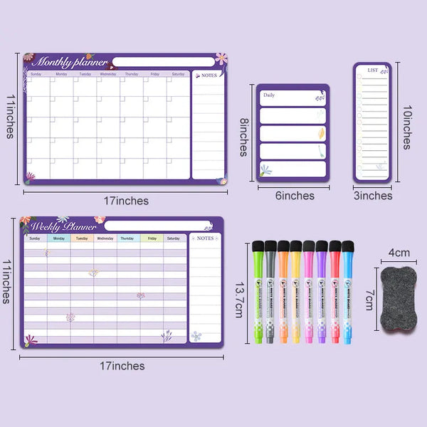 Custom Magnetic Calendars Whiteboard Planner For Refrigerator
