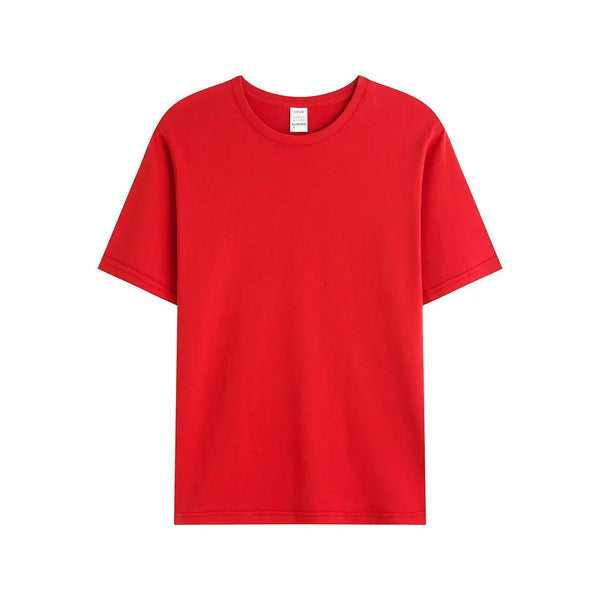 High Quality Stock Pure Color 100 % Cotton Men T Shirts Summer Round Neck Custom Shirts Clothes