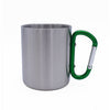 Custom printing camper sublimation handle religious mugs stainless steel cup campfire camping metal carabiner mug