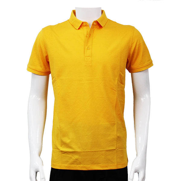 Promotional Shirt Yellow Short Sleeve Unisex Casual Quick Dry Sport Cotton Polos Shirt