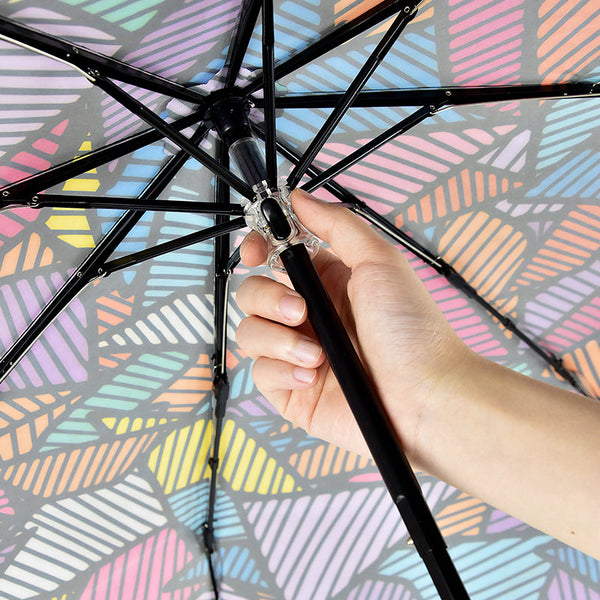 Personalize manual open ladies shade portable sun women foldable 3 fold umbrellas for the rain