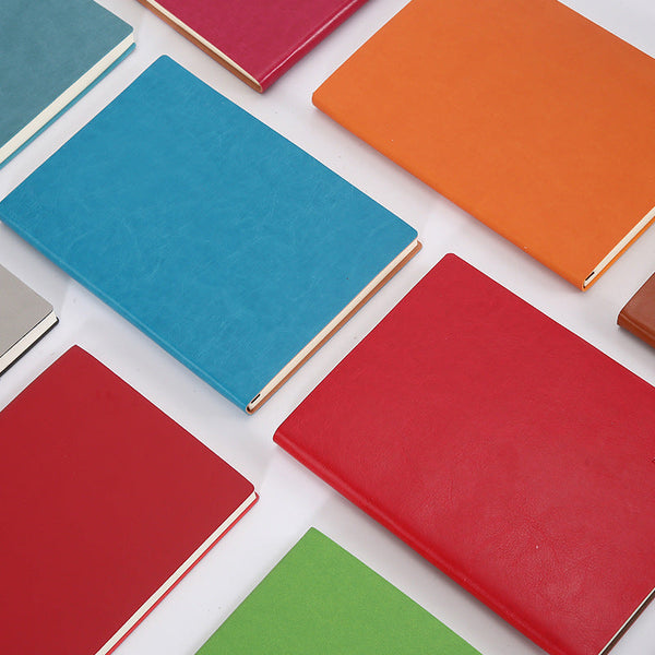 Luxury high quality hardcover daily agenda notebook A5 printed logo custom PU leather diary