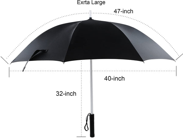 Outdoor LED Rain Cover Night LED Flashlight Polyester Rain Umbrellas