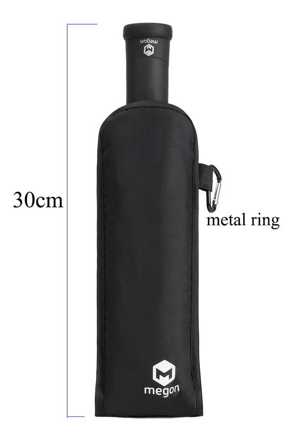 Lightweight Compact Travel Automatic Open Close Torch Handle LED Flashlight Folding Umbrella
