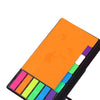 Self-adhesive coloured waterproof memo oem pink plastic bookmark box film cartoon book custom pet semi translucent sticky notes