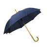 Sturdy wind resistant 23inch custom logo print wood j handle stick straight wooden umbrella