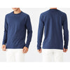 180g fashion round neck men pullover t-shirt name brand men's long sleeve customized shirt