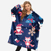 Wholesale wearable oversized sweatshirt blanket sherpa hoodie blanket