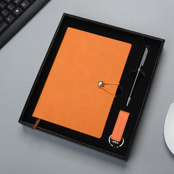 Wholesale Personalised Practical PU Leather Material Customize Pen Notebook Promotional Office Gift Set