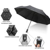 Market Umbrella Lightweight Compact TravelAutomatic Open Close Folding Umbrella with 180 Rotating LED Flashlight
